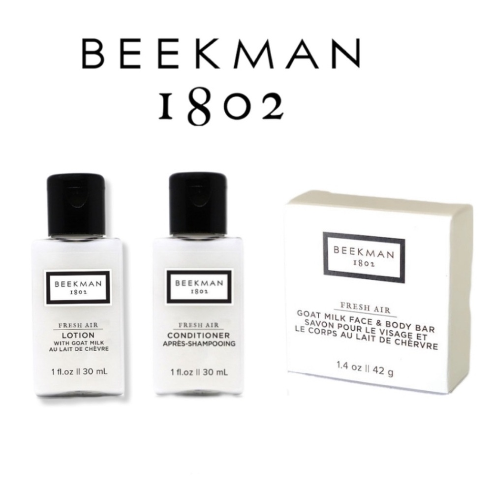 ❗️Beekman 1802 Fresh Air 4 Piece Travel Size Shamp/ Condition Lotion & Soap